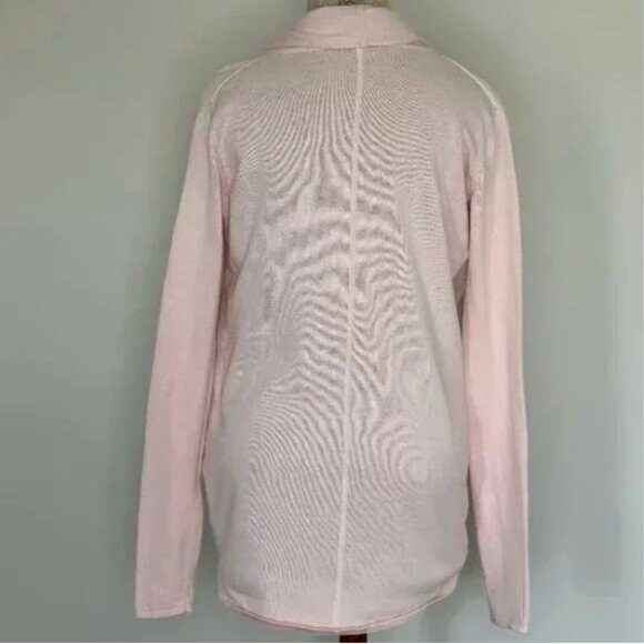 CALIA Effortless Wrap Neck Post Workout Sweater Pink Cashmere Blend Size XS - Picture 3 of 9